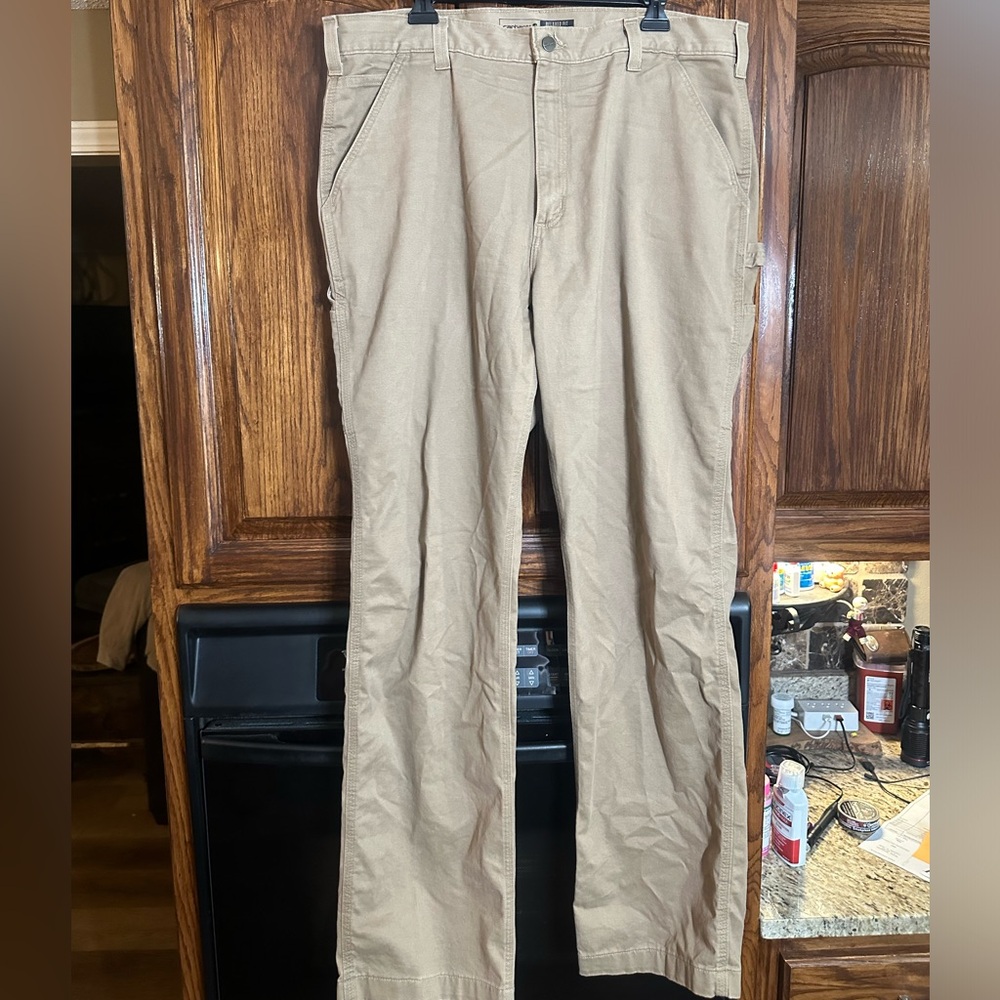 38x34 Khaki Carhartt Relaxed Fit